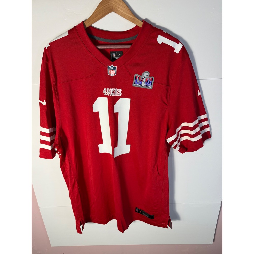Nike Brandon Aiyuk San Francisco 49ers Super Bowl LVIII Jersey Red XL #11